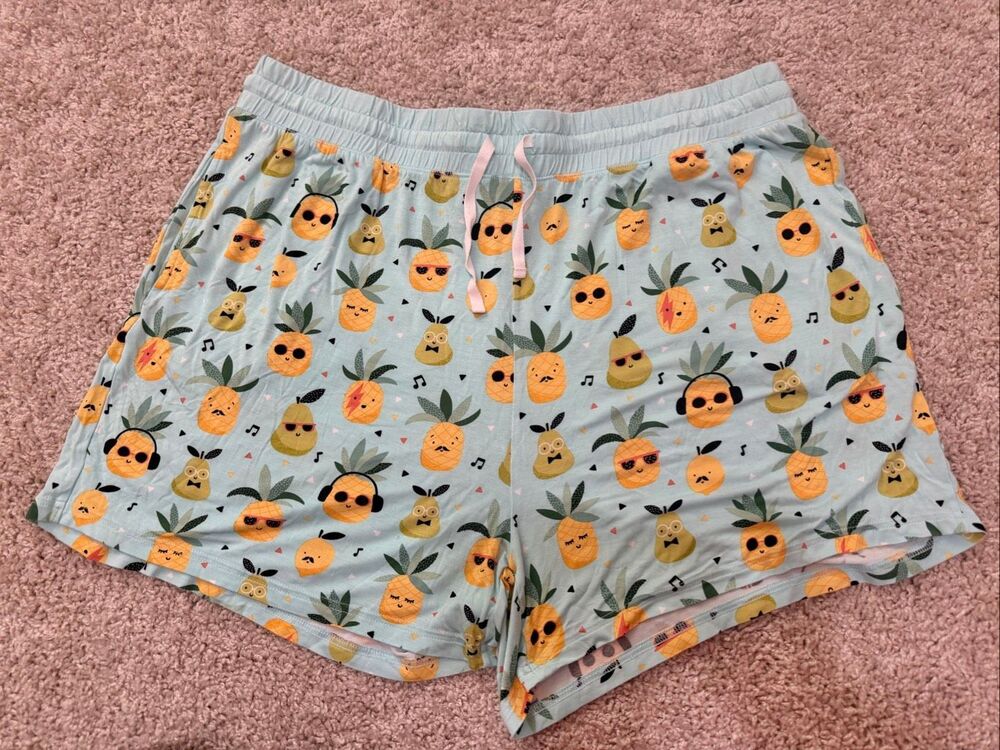 Little Sleepies Pineapple Pajama Shorts XL